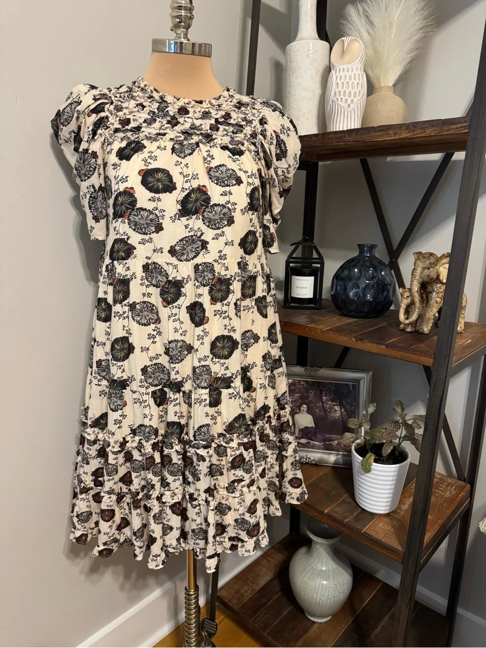 Ulla Johnson Cassian Dress Gardenia Floral Mini Dress Women’s SIZE 4 - Picture 2 of 12